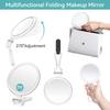 makeup mirror with 30x magnification and 1x stand and hand and easy to round Double-sided magnification, mirror, lightweight, compact, carry,