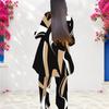 Women Plus Size Round Neck Long Sleeve Printed Layered Top Wide Leg Pants Two Piece Set