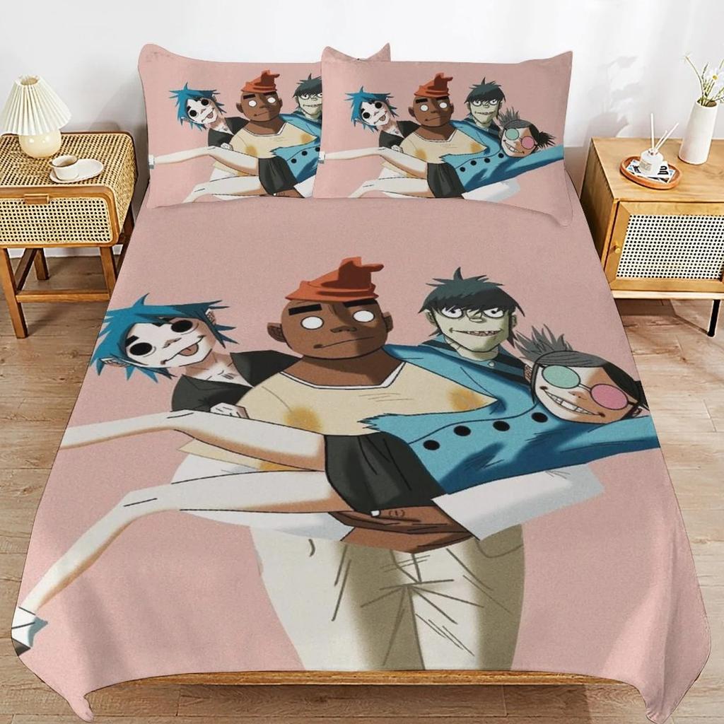 Music Band Gorillaz Duvet Cover Pillowcase Gorillaz Bedding Set Adult Boy Girl Bedroom Decoration Children Gift Single Double