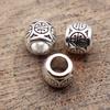 Large Hole Beads Antique Chinese Symbol Tube Beads Vintage Oriental Loose Beads DIY Bracelet Necklace Accessories For