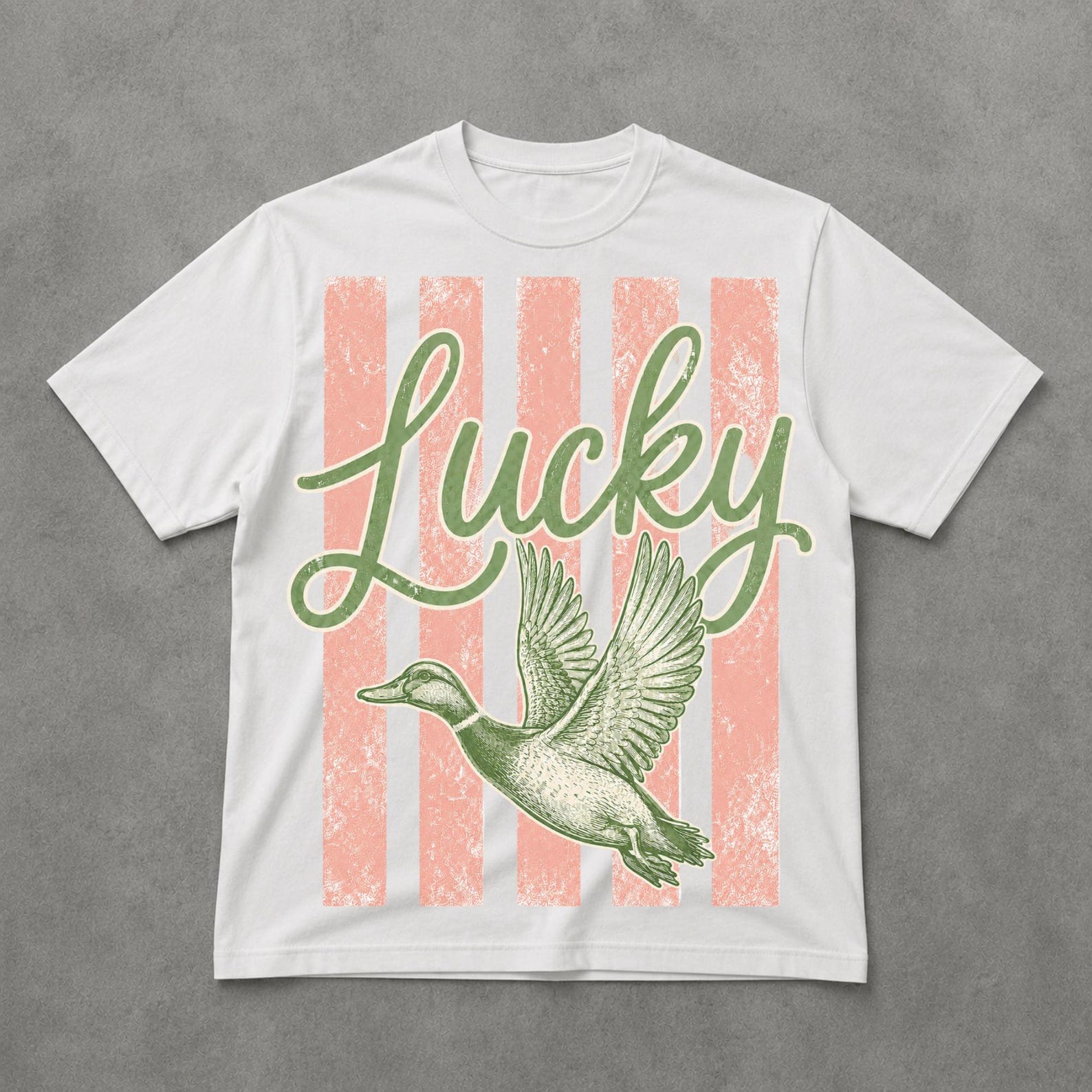 Lucky Duck Shirt, Coastal Vibes Graphic Tee, Trendy Preppy Beach Vacation T Shirt S