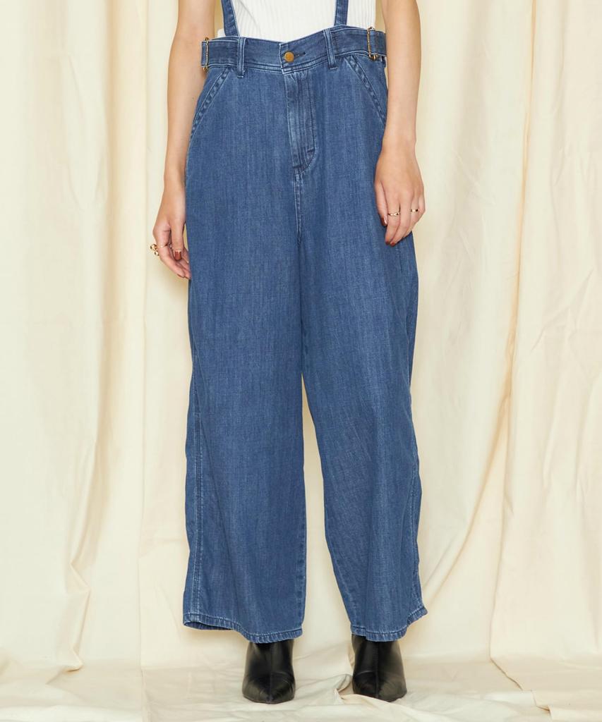 Lee Denim Pants with Size Used Women's Suspenders, M,