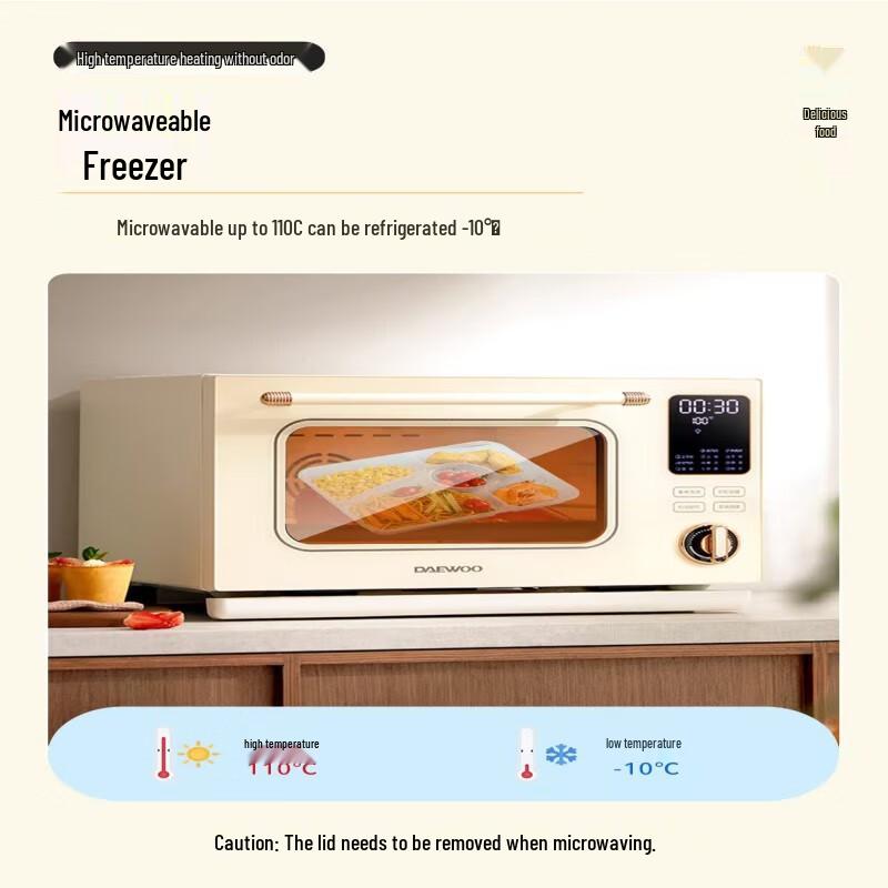 Disposable Transparent 5-Compartment Meal Box