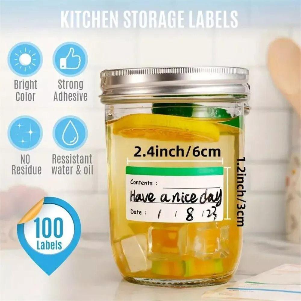 100pcs Color Fridge Sticker Self-adhesive Organization Labels New Home StorageTags