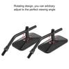 1 Pair of Rectangle Motorcycle Side Mirror Rear View Mirror for Motorcycle Black