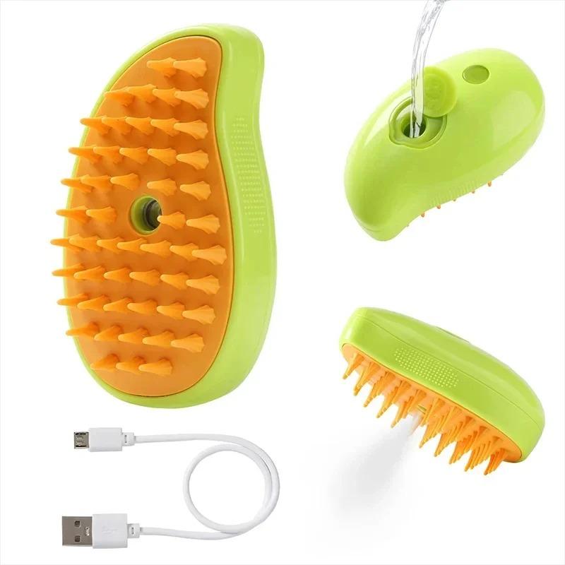 Cat Steamy Brush 3 In 1 Grooming Steam Brush Electric Sprayer for Massage Pet Dog Grooming Shedding Hair Cleaning Massage Combs