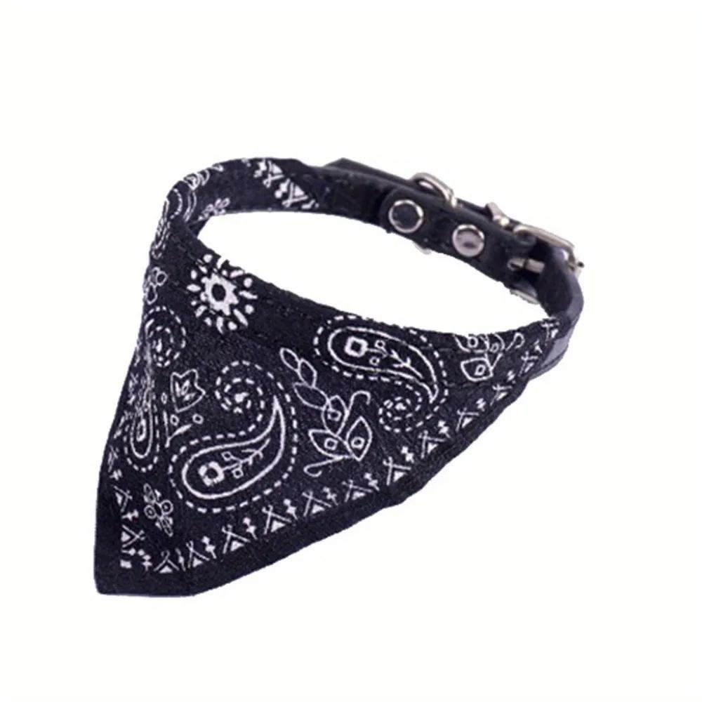 Adjustable Pet Bandana Collar Paisley Print Triangle Neckerchief for Small Medium Large Dogs Cats