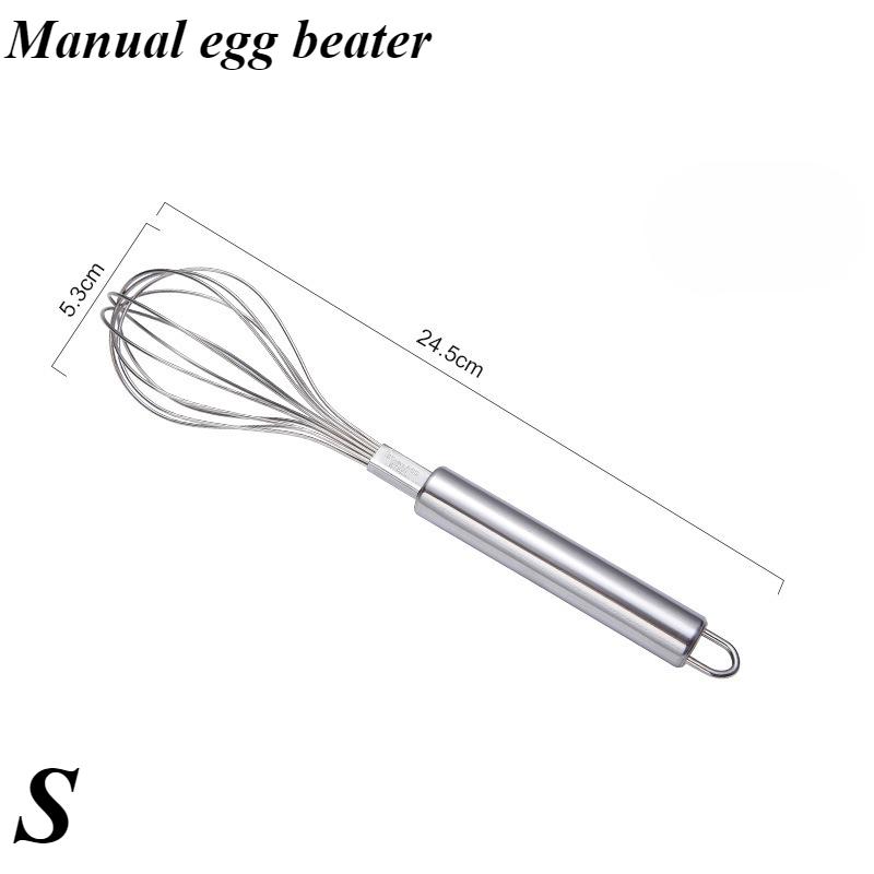 Egg Beater Stainless Steel Manual Mixer Self-Turning Cream Utensils Kitchen Mixer Egg Tools