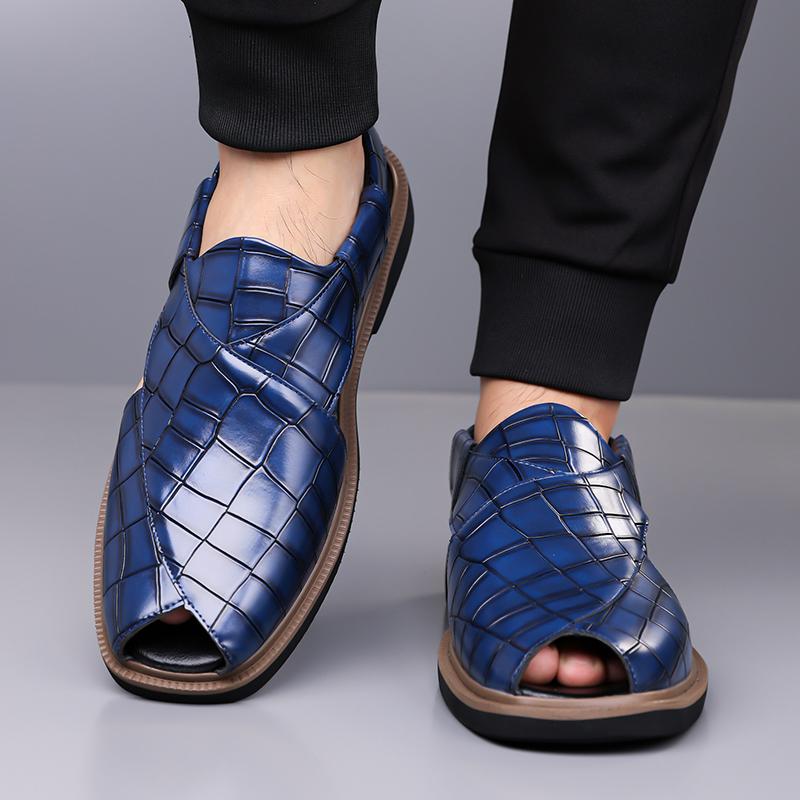 Men’s Sandals Mary Jane Dancing Shoes Dress Wingtip Wedding Stylish Formal Leather Prom Blazers Shoes Over Sized