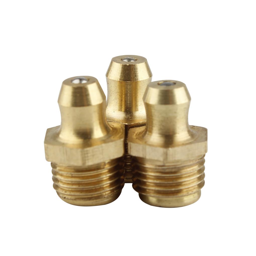 15 pezzi/set set di ingrassatori M6 M8 M10 kit di raccordi per ugelli per olio in ottone filettato nippli per ingrassatori dritti
