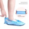 100-Pack Thickened PE Waterproof Disposable Shoe Covers for Indoor & Rainy Day Protection