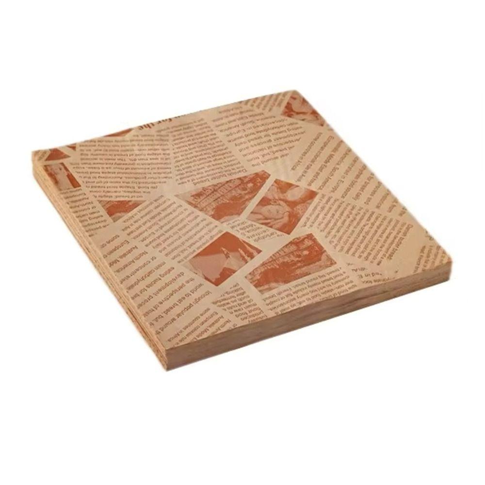 100Pcs Durable Printed Oil-proof Pad Paper 15/18/22/25/30cm Disposable Wax Paper Baking Paper Baking Supplies