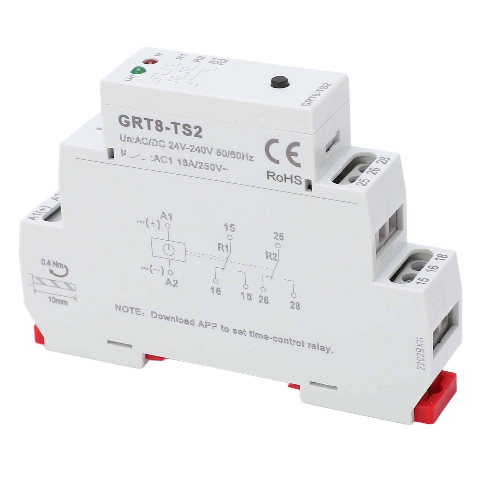 

Time Relay Flame Retardant ABS Case Auxiliary Relay with LED Indicator for Circuit AC DC 24‑240V