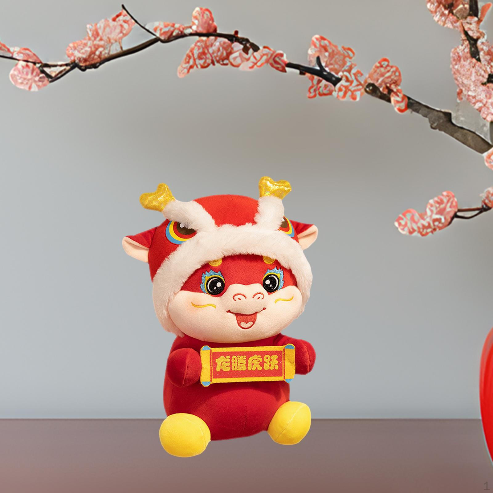 

Китайский Год Дракона Плюшевая Кукла Животное Орнамент Декоративный Талисман Подарок На День Рождения Фаршированные 25 CM