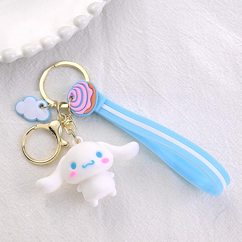 Sanrio Cartoon Cute Melody & Kuromi Pendant Keychain Doll