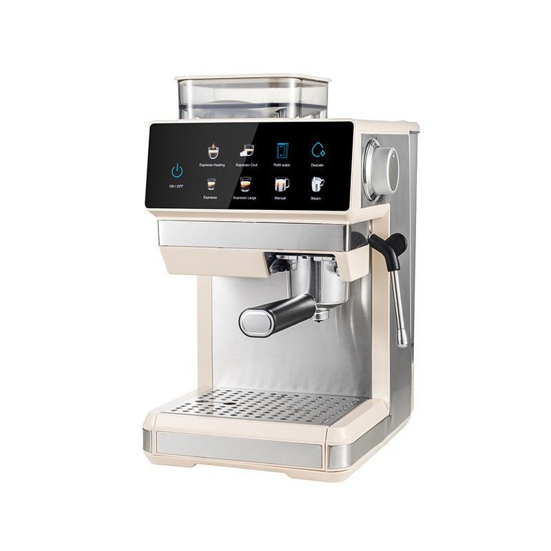 Italian Semi-Automatic Espresso Machine - 20 Bar Pressure with Milk Frother, Compact for Household Use