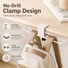Clamp On Desk Mounted Hook Adjustable Desk Side Handbag Rack New Table Backpack Holder  Home Office