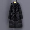 Winter New Thickened Knee Long Thickened Cotton Clothes Warm Jacket Waist Thin Jacket Large Size