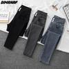 DIMANAF 2025 Vår Jeans Långbyxor Dam Slim Pennbyxor Hög Midja Casual Denim Kvinnlig Casual Dam Byxor 4XL Byxor