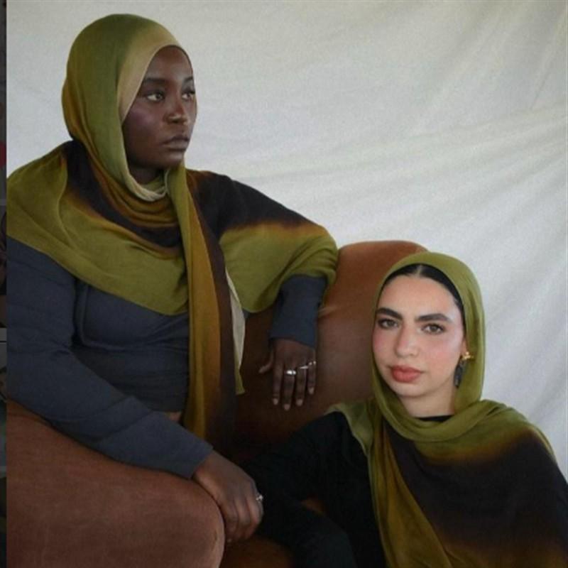 Watercolor Tie-Dye Scarf Shawl Travel With Polyester Long Scarf Turkey Middle East Headscarf