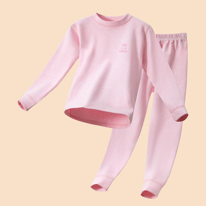 Warm Plush Pajama Set for Kids: Autumn Cotton Wool Base Layer 110cm