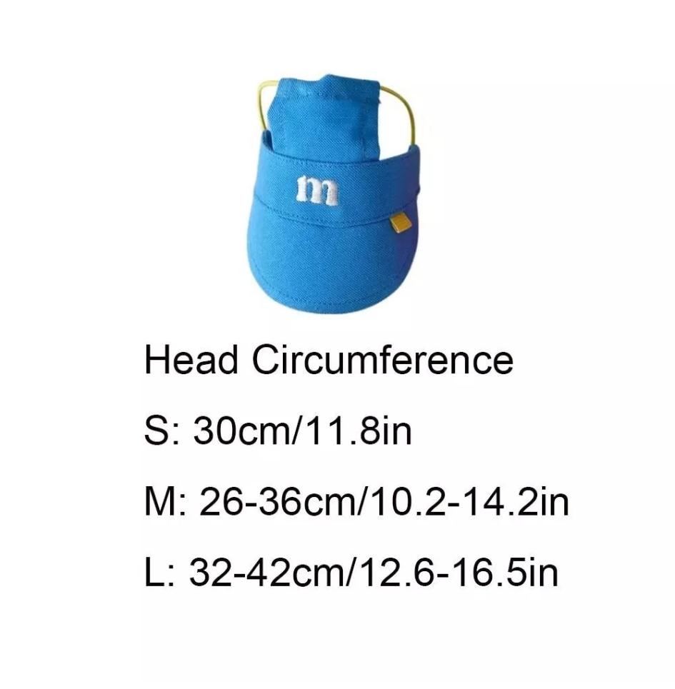 1 Piece Summer M-Shaped Embroider Three-Color Sun Hat for Dogs, Pet Cats, Pets, Elastic Pig Nose Buckle Adjustment Hat
