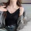 Koreanisches Spitzen-Camisole: Elegante Rückenweste mit festem Cup & Brustpolster
