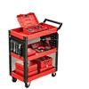 Three-Layer Mobile Tool Cart with Storage Shelves