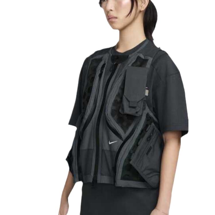 

Nike SS25 Дышащий Повседневный Лоскутный Жилет Унисекс Жилеты Черный FV4900-060 L