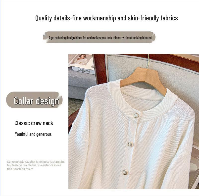 Plus Size Women's Thick Knit Cardigan Sweater, Bust 150/160, Style 350-8037