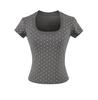 U-neck short-sleeved T-shirt women's summer new American Spice Girls storm point design sense slim and thin bottoming top