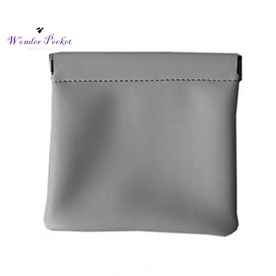 Stylish Portable Cosmetic Faux Leather Bag Solid Color Storage