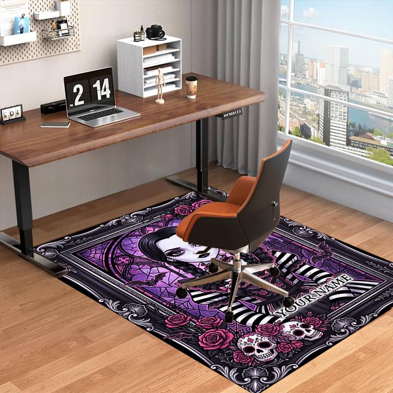 1PC Custom Name Gothic Sweetheart Artwork Theme Floor Mat Ideal for Living Room, Game Rooms, Office, Bedroom,Floor Mat Playful Design218