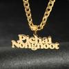 Collana Personalizzata con Nome in Acciaio Inossidabile 304 Personalizzata 2 Nomi Ciondolo Lettera Catena Cubanah Targhetta Regalo, 1 Pezzo