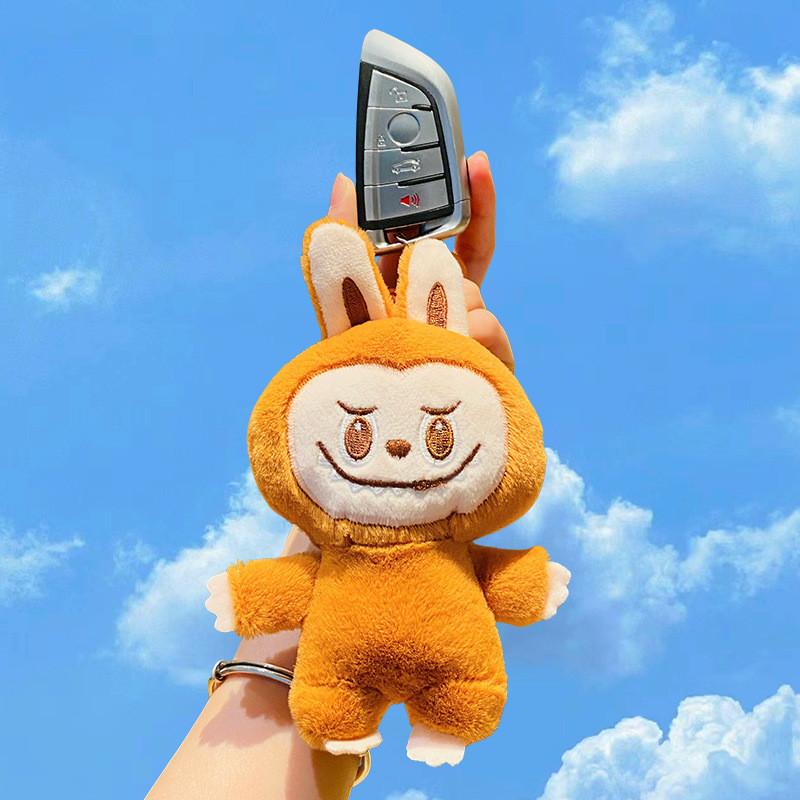 Adorable Plush Bubble Rabbit Keychain Cute Cartoon Key Ring For Students And Car Lovers
