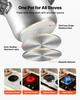 Pressure Cooker, 11.3L Pressure Cooker Stainless Steel, Pressures Canner with Steaming Rack, Tempered Glass Lid, Three Pressures Settings for Meat,