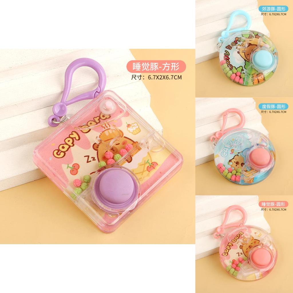 Capybara Handheld Water Ring Toss Game Toy With Plastic Material For Stress Relief And Kids Play