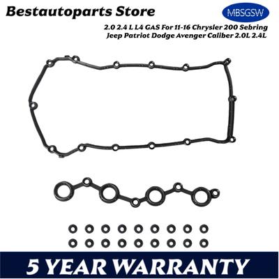Engine Valve Cover Gasket Set Fit 2.0 2.4 L L4 GAS For 11-16 Chrysler 200 Sebring Jeep Patriot Dodge Avenger Caliber 2.0L 2.4L