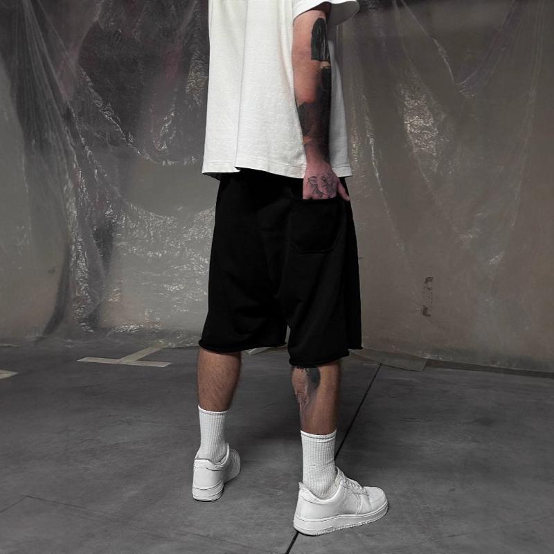 European and American street Y2K hip-hop street casual wide leg shorts