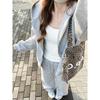 Women's White Low-Neck Plush Base Layer Top - 2026 Spring Collection, Spicy Style, Exposed Collarbone, Integrated Warmth
