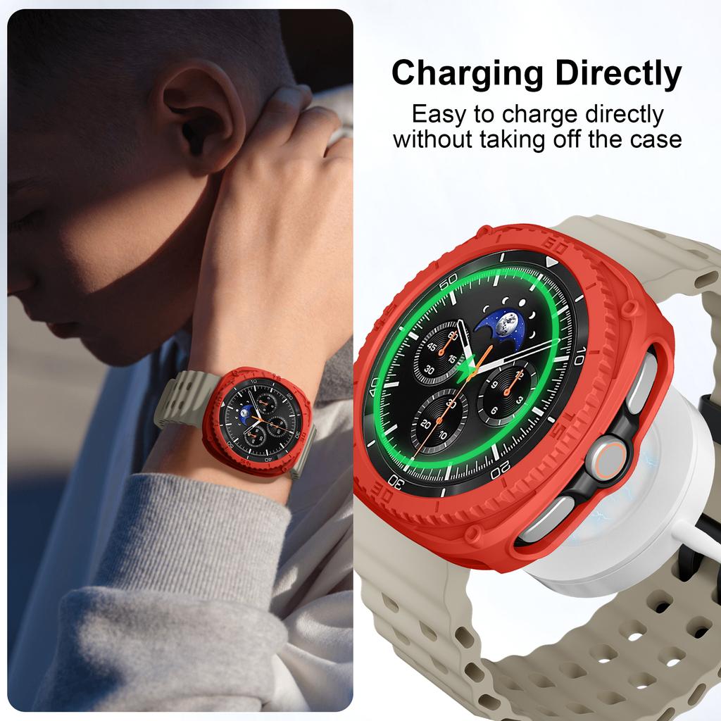 PC-Gehäuse+Schutzring für Samsung Galaxy Watch 8 Classic 46mm Zubehör Hohl-Stoßfänger für Galaxy Watch 8 Classic Hülle