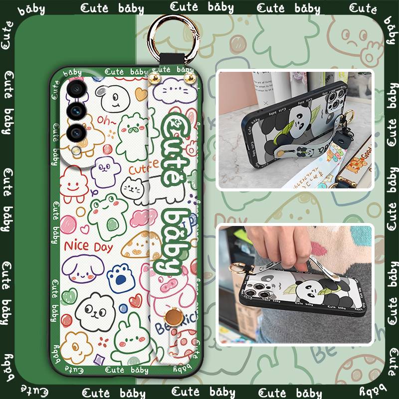 Durable Waterproof Phone Case For Wiko T50 Cartoon Wrist Strap Shockproof Fashion Design Soft case Protective Anti-knock