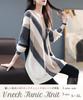 Man Knit Mini Long Loose Everyday Room High School Body Pregnant Tunic Gray [Nie Bai] Tunic, Autumn/Winter, V-neck Sweater, Top, Cute, Stylish, Warm,