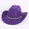 Beliebte europäische und amerikanische Mode OL-Stil einfarbiger Cowboyhut Herren und Damen High-End Zylinder Jazzhut Filzhut