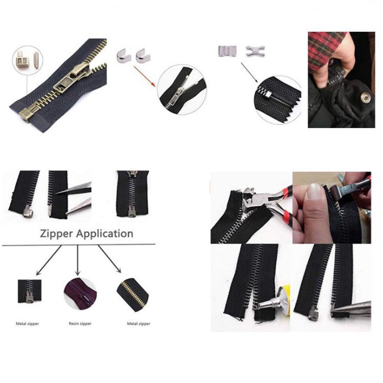 Cross-Border Exclusive Zipper Repair Kit: Square Insert Pin, U Code Upper Stop, I Code.