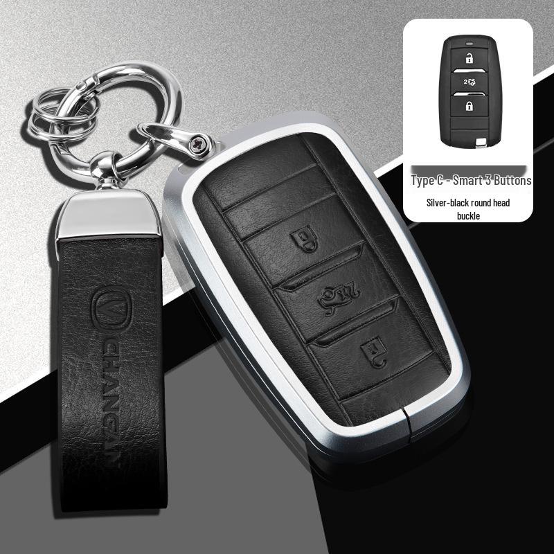 Changan Car Key Cover for Third Gen CS75 Plus, Yidong Plus, CS55, and CS35 Plus