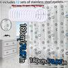 Simple Small Square Bathroom Shower Curtain Bathroom Partition Curtain Waterproof Peva Material Quick Dry Scrub Light Opaque