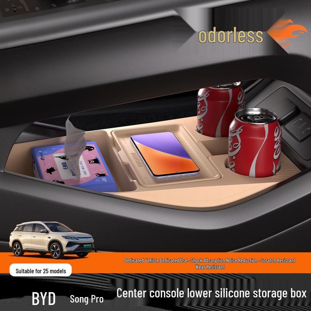Compatible with 25 BYD Song Pro Models: Center Console Lower Armrest Organizer.