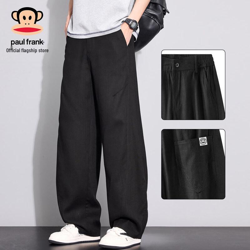 Paul Frank Men s Summer Tencel-Linen Blend Straight Leg Pants L
