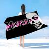 Classic Punk Band The M-Misfits Beach Towel Colorful Bath Towels for Girl Microfiber Quick Dry Custom Sand Free Beach Gym Pool